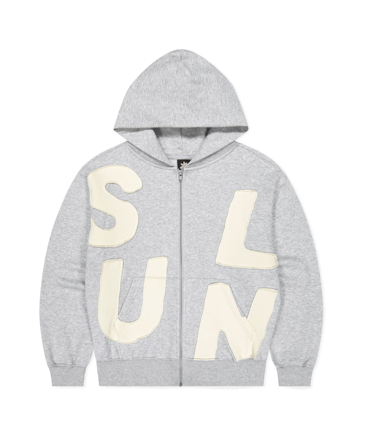 MUSINSA公式 | SUNLOVE Capital Brushed Zip Up Hoodie Heather Grey