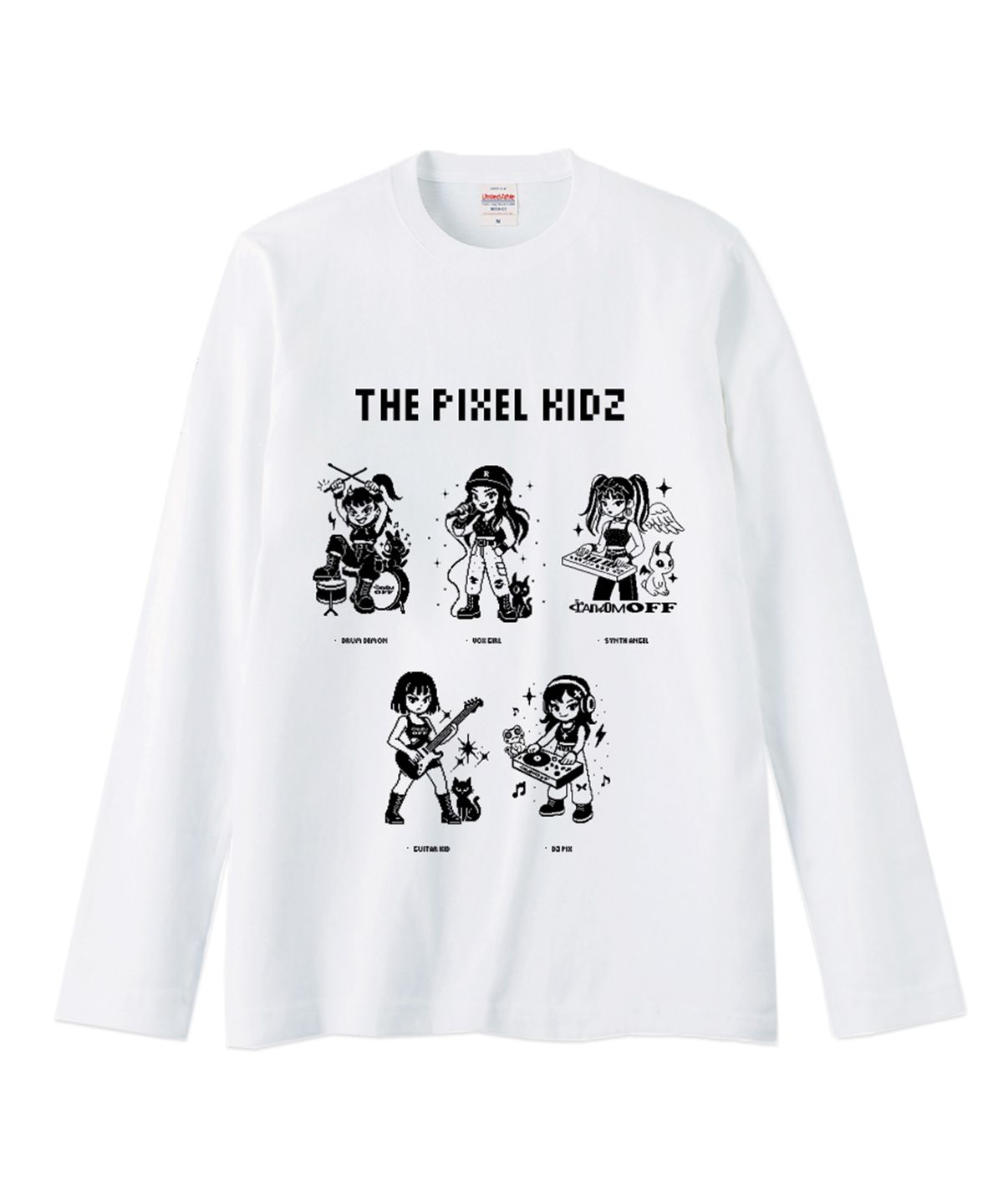 랜덤오프(RANDOMOFF) PIXEL KIDZ LONGSLEEVE T-SHIRT [WHITE]