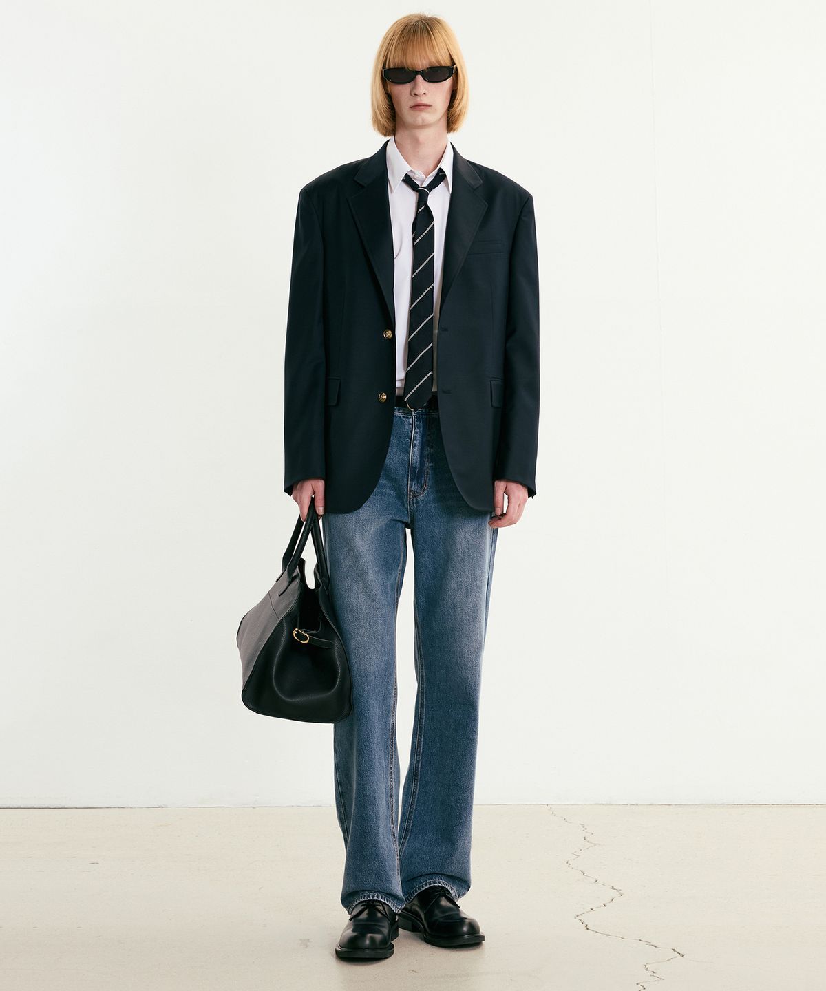 티엔지티(TNGT) Straight Fit Denim Pants (Vintage Blue) TNPA5F108B3