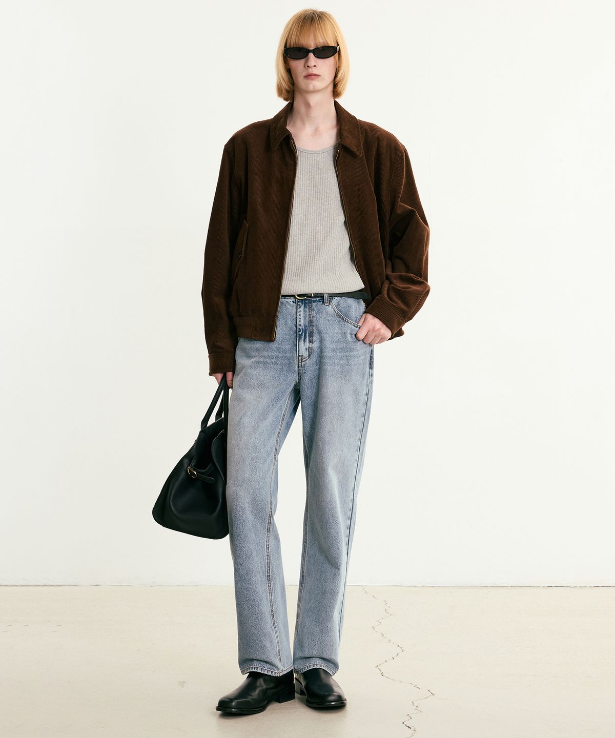 티엔지티(TNGT) Straight Fit Denim Pants (Washed Blue) TNPA5F108B2
