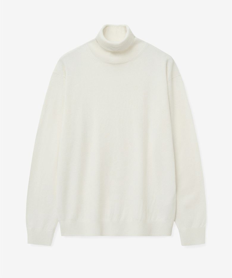 Cashmere Turtleneck Knit Top (Cream) TNSW5F107IV