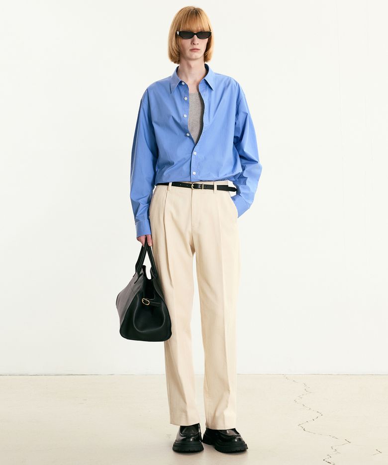 Corduroy Semi Wide Pants (Cream) TNPA5F107CR