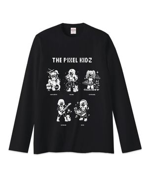 PIXEL KIDZ LONGSLEEVE T-SHIRT [BLACK]