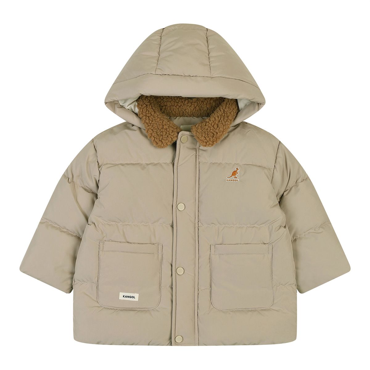 캉골키즈(KANGOL KIDS) [베이비] 쉬어링 카라 덕다운 RD 0961 베이지