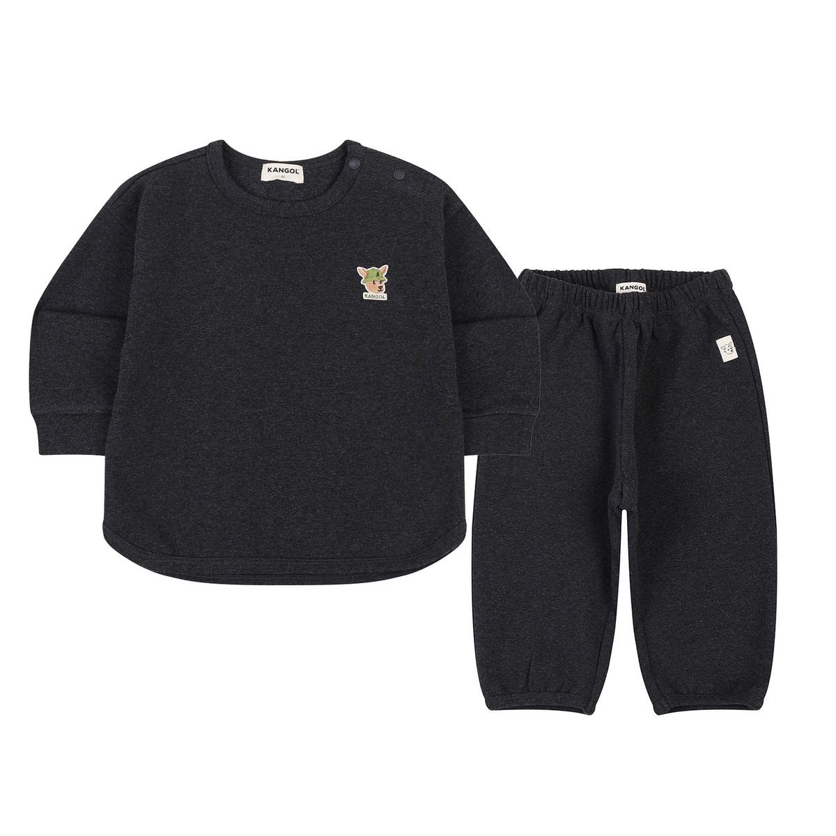 캉골키즈(KANGOL KIDS) [베이비] 루 심볼 세트웨어 RC 0902 차콜