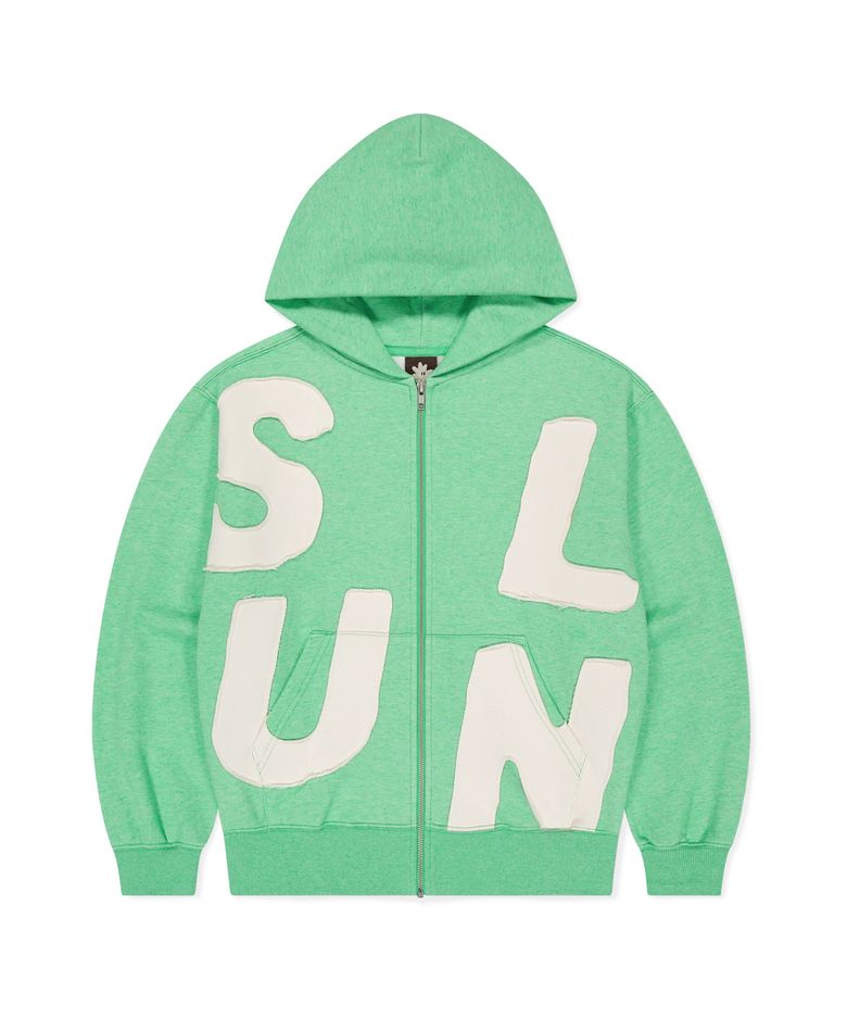 Capital Brushed Zip Up Hoodie Heather Green