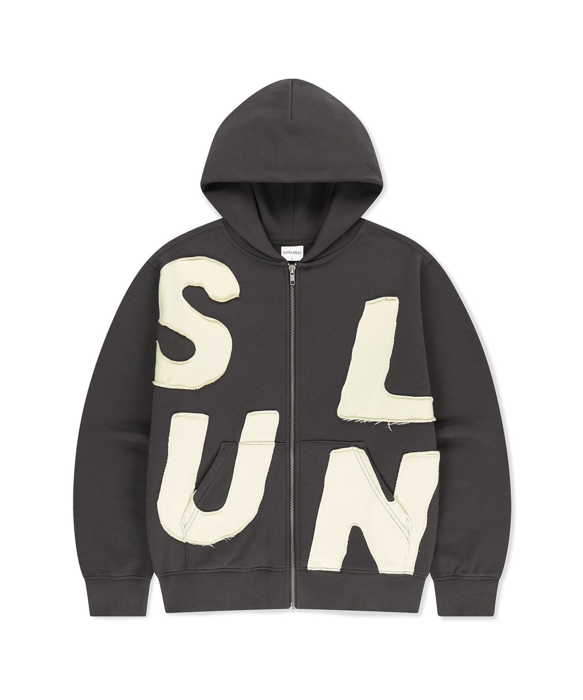 썬러브투어(SUNLOVETOUR) Capital Brushed Zip Up Hoodie Charcoal