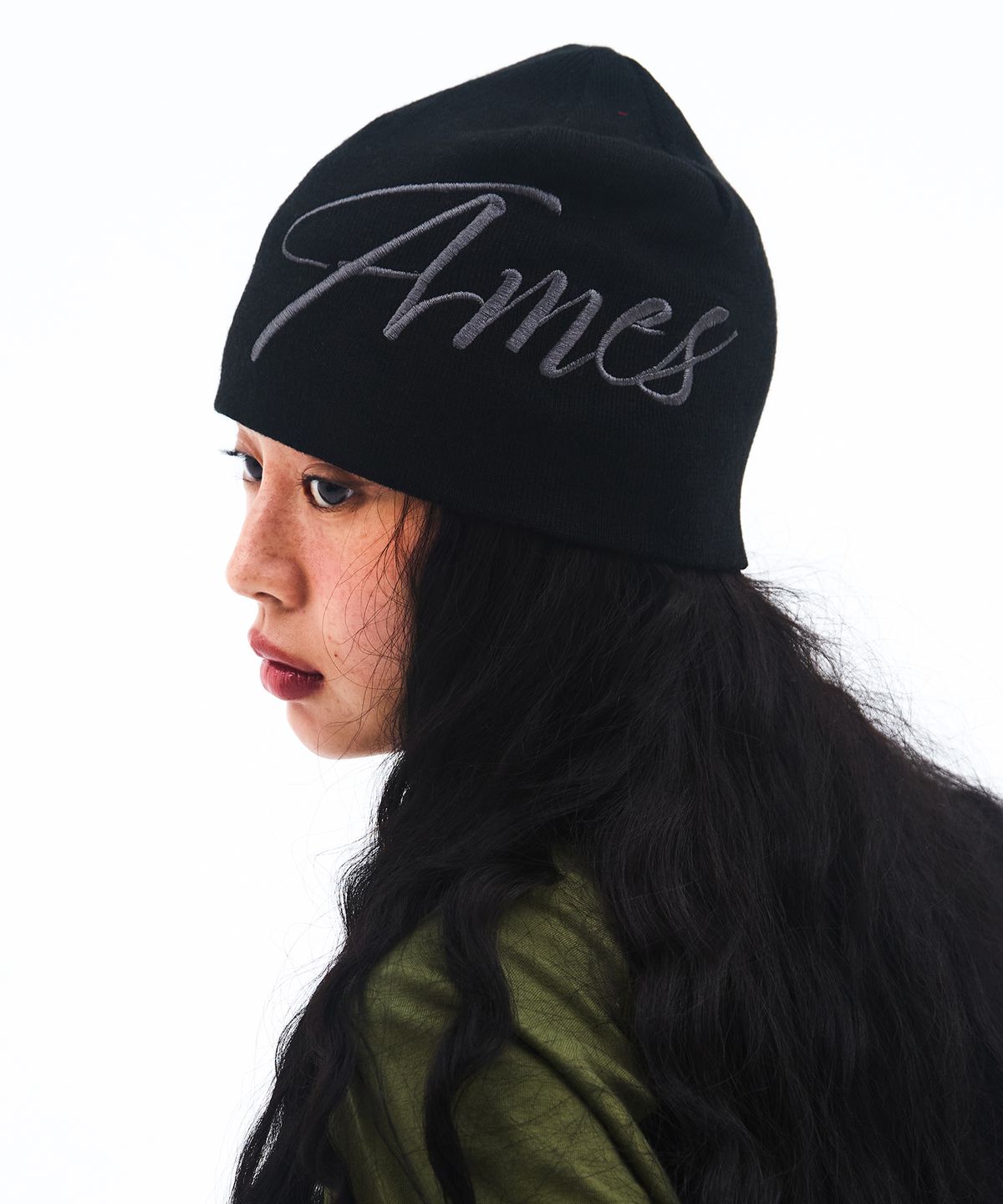아메스 월드와이드(AMES-WORLDWIDE) BIG TYPO BEANIE BLACK