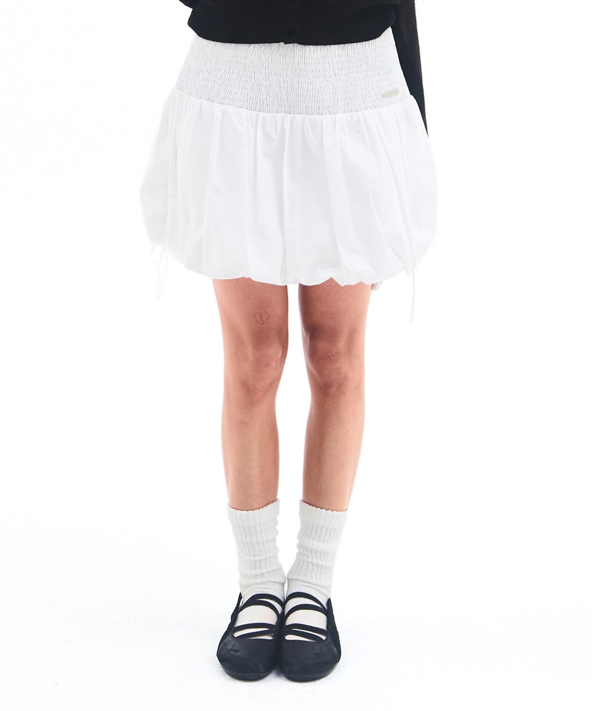 아메스 월드와이드(AMES-WORLDWIDE) PUMPKIN MINI SKIRT WHITE