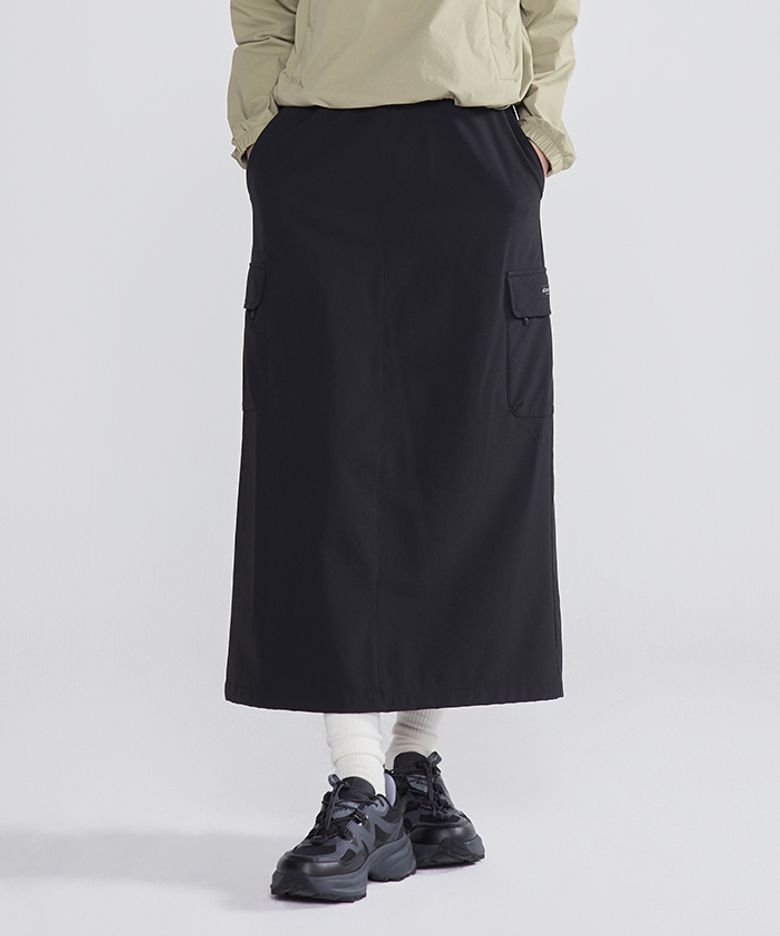 여성 우븐 에센셜 트레이닝 스커트 (BLACK)