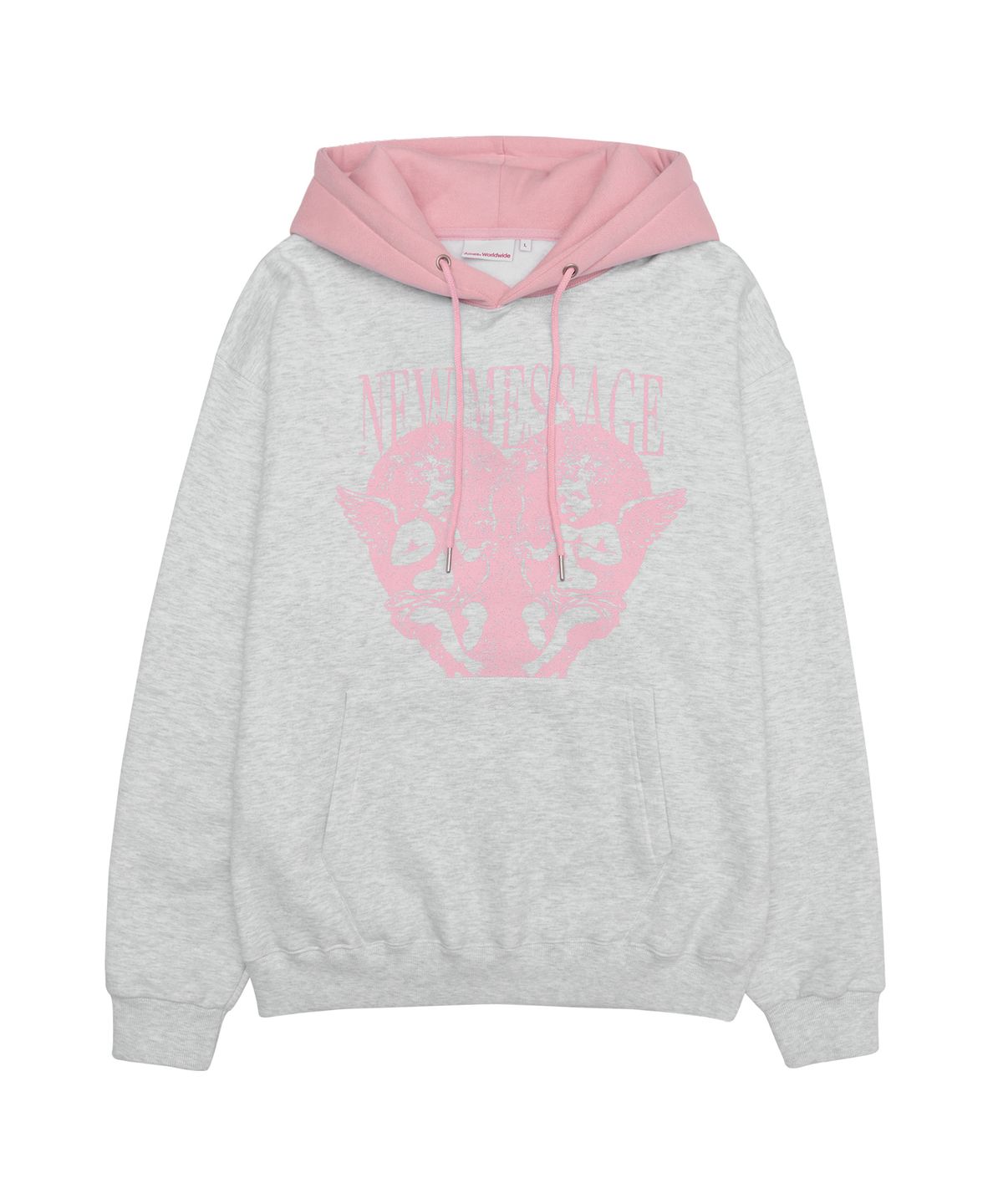 아메스 월드와이드(AMES-WORLDWIDE) ANGELS TWO TONE HOODIE LIGHT GREY