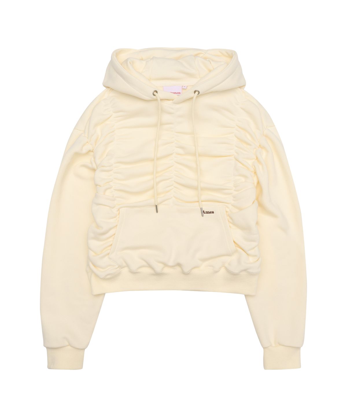 아메스 월드와이드(AMES-WORLDWIDE) SHIRRING HOODIE CREAM