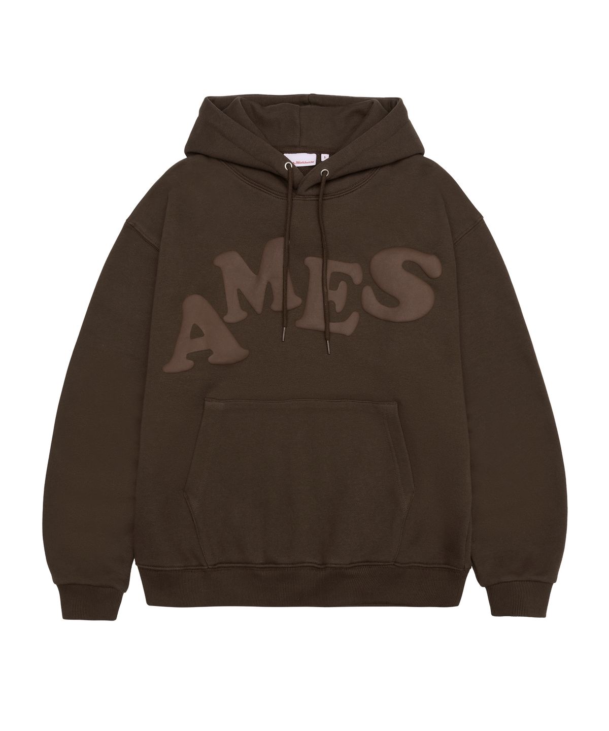 아메스 월드와이드(AMES-WORLDWIDE) BIG TYPO HOODIE BROWN