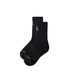 Daily Two-Tone Running Crew Socks - BLACK