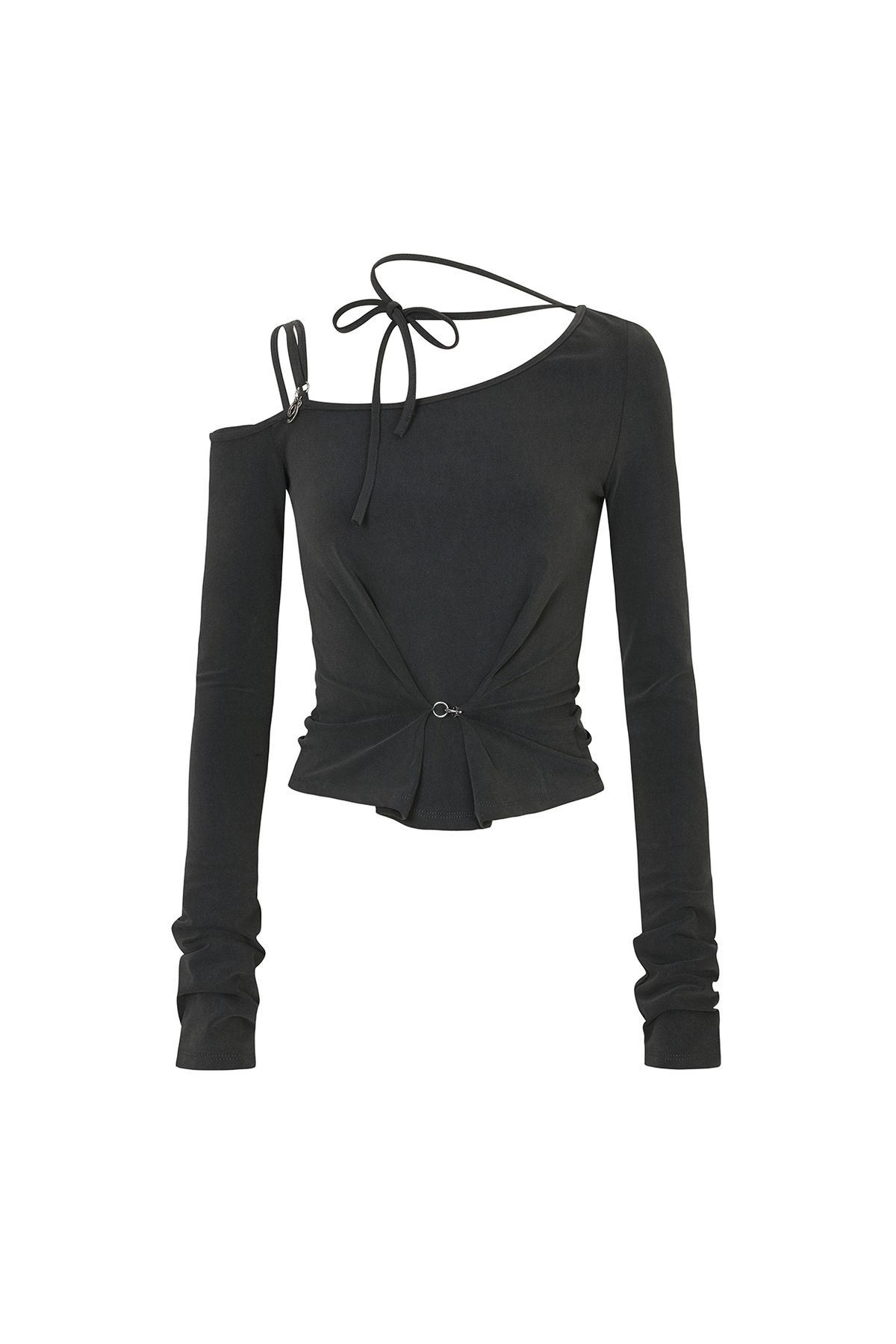 페인오어플레져(PAINORPLEASURE) RUBY HOOK LONG SLEEVE charcoal