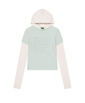 W Prose Layered Hooded Tee Mint