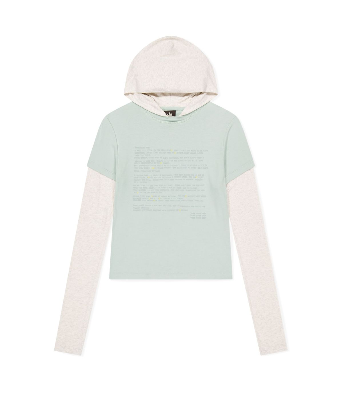 썬러브투어(SUNLOVETOUR) W Prose Layered Hooded Tee Mint