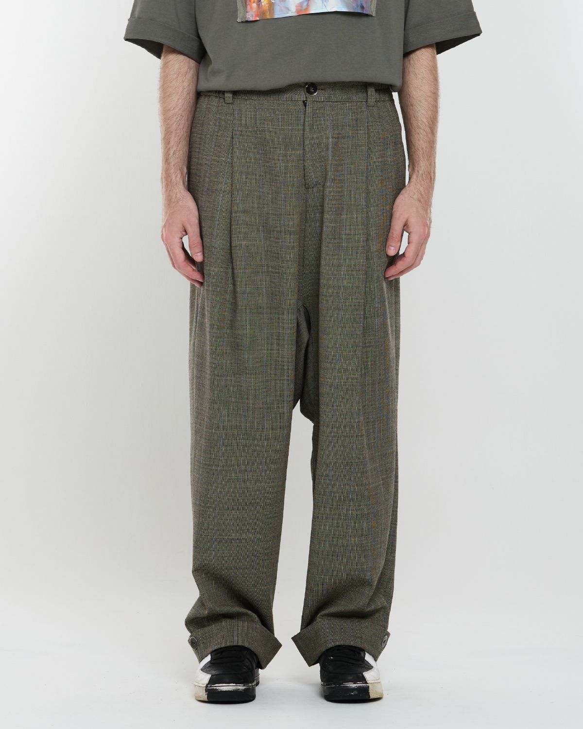 와이쏘씨리얼즈(WHYSOCEREALZ) Wide Baggie Trousers (find blue)