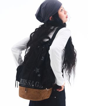 COTTON CASUAL BACKPACK BLACK