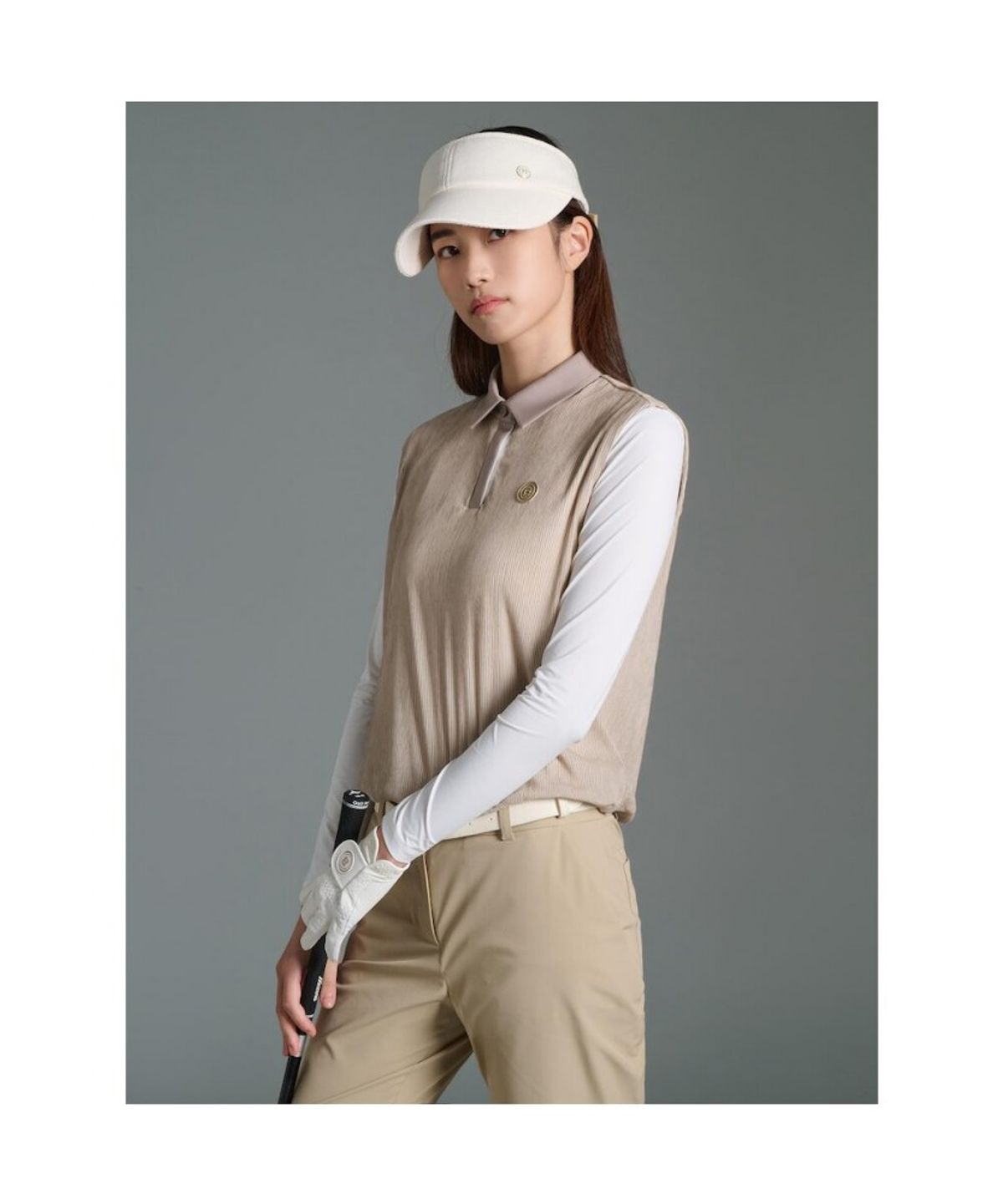 빈폴골프(BEANPOLE GOLF) 여성 AIO 티셔츠 - 베이지
