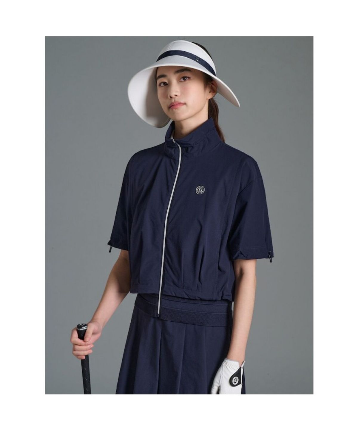 빈폴골프(BEANPOLE GOLF) 여성 홑겹 반소매 아우터 - 네이비