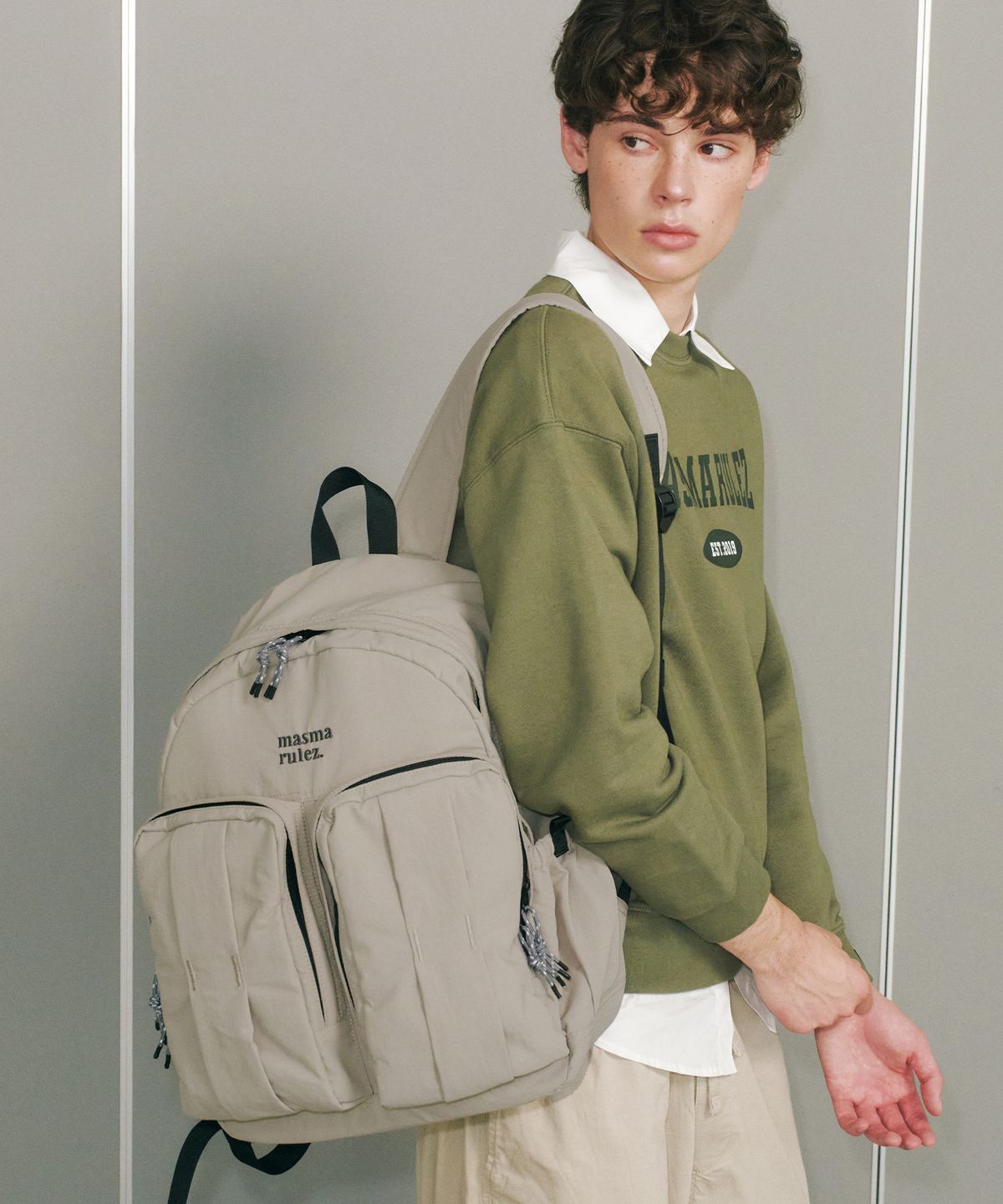 마스마룰즈(MASMARULEZ) Glove backpack_Khaki beige