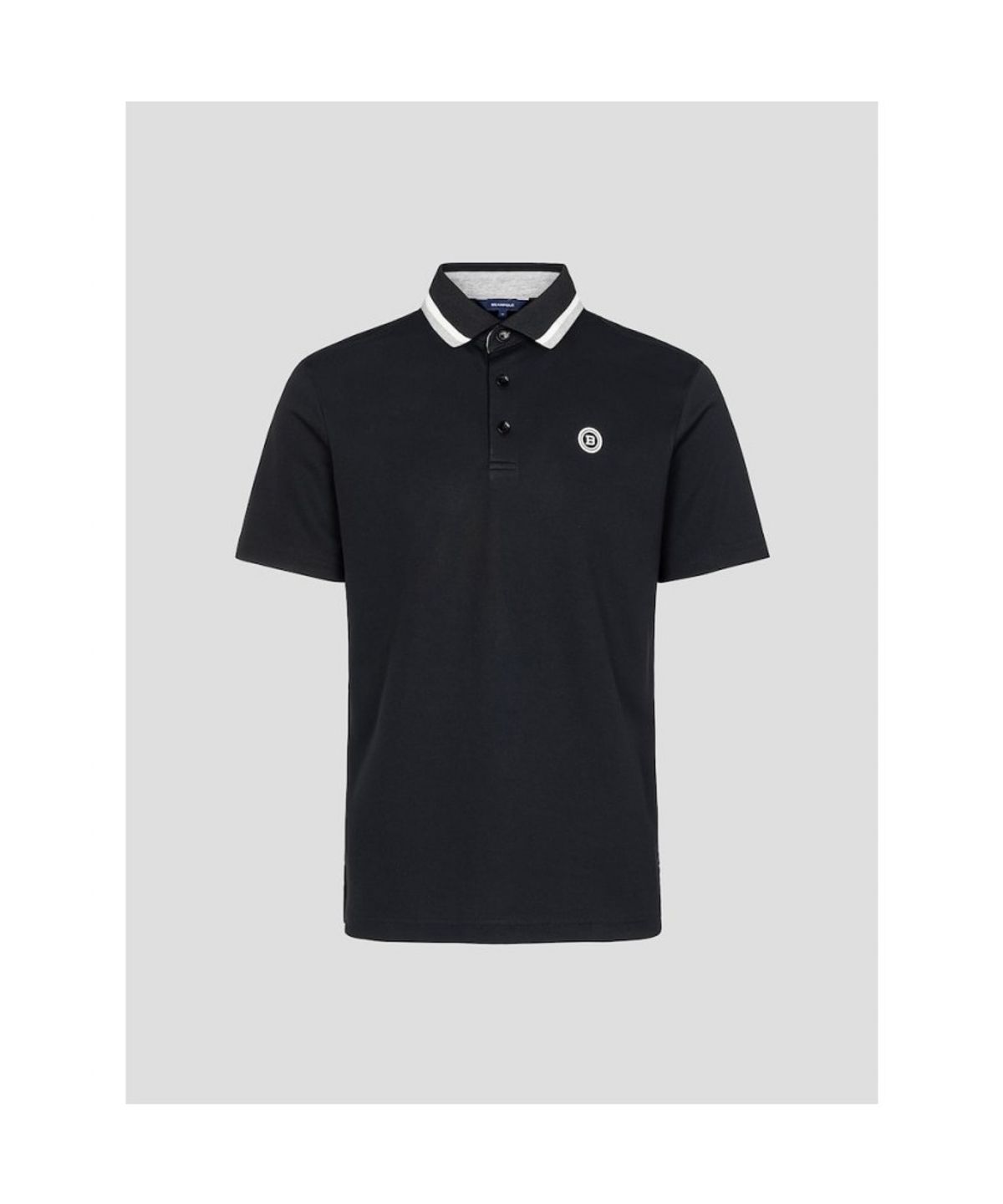 빈폴골프(BEANPOLE GOLF) 남성 넥 포인트 반소매 티셔츠 - 블랙