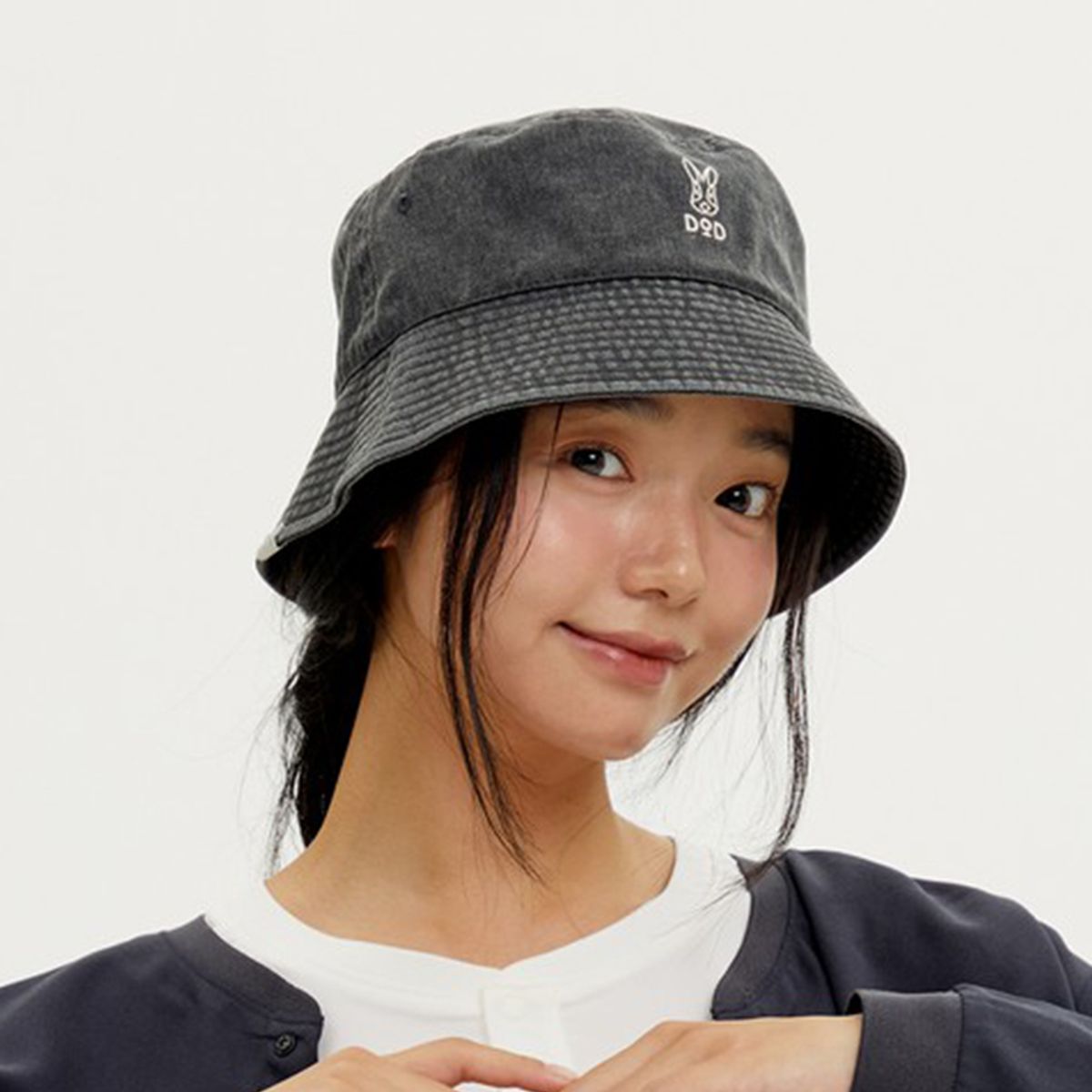 디오디(DOD) 피그먼트 버킷햇(CHARCOAL GREY)