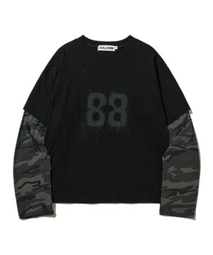 88 크롭 레이어드 롱 슬리브[카모]