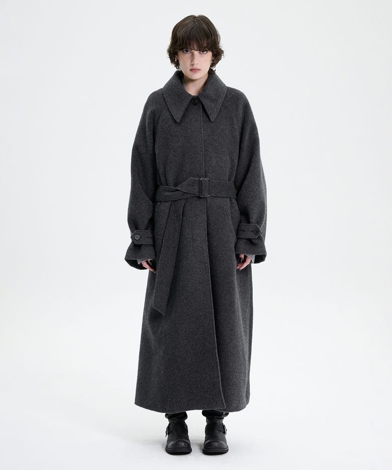 Traum Balmacaan Long Coat [ Gray ]