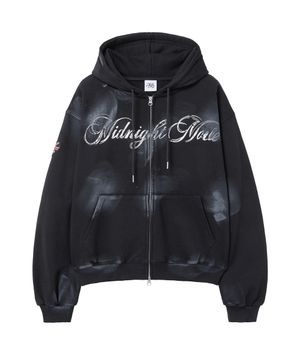 pt hood zip up (black)