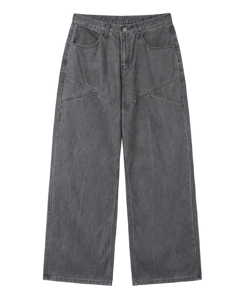 hb rivet pants (dark grey)