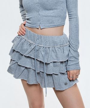 (DUC) Tutu Cotton Skirt Pants Gray