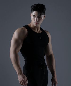 머슬핏 글로리 슬리브리스 [블랙]