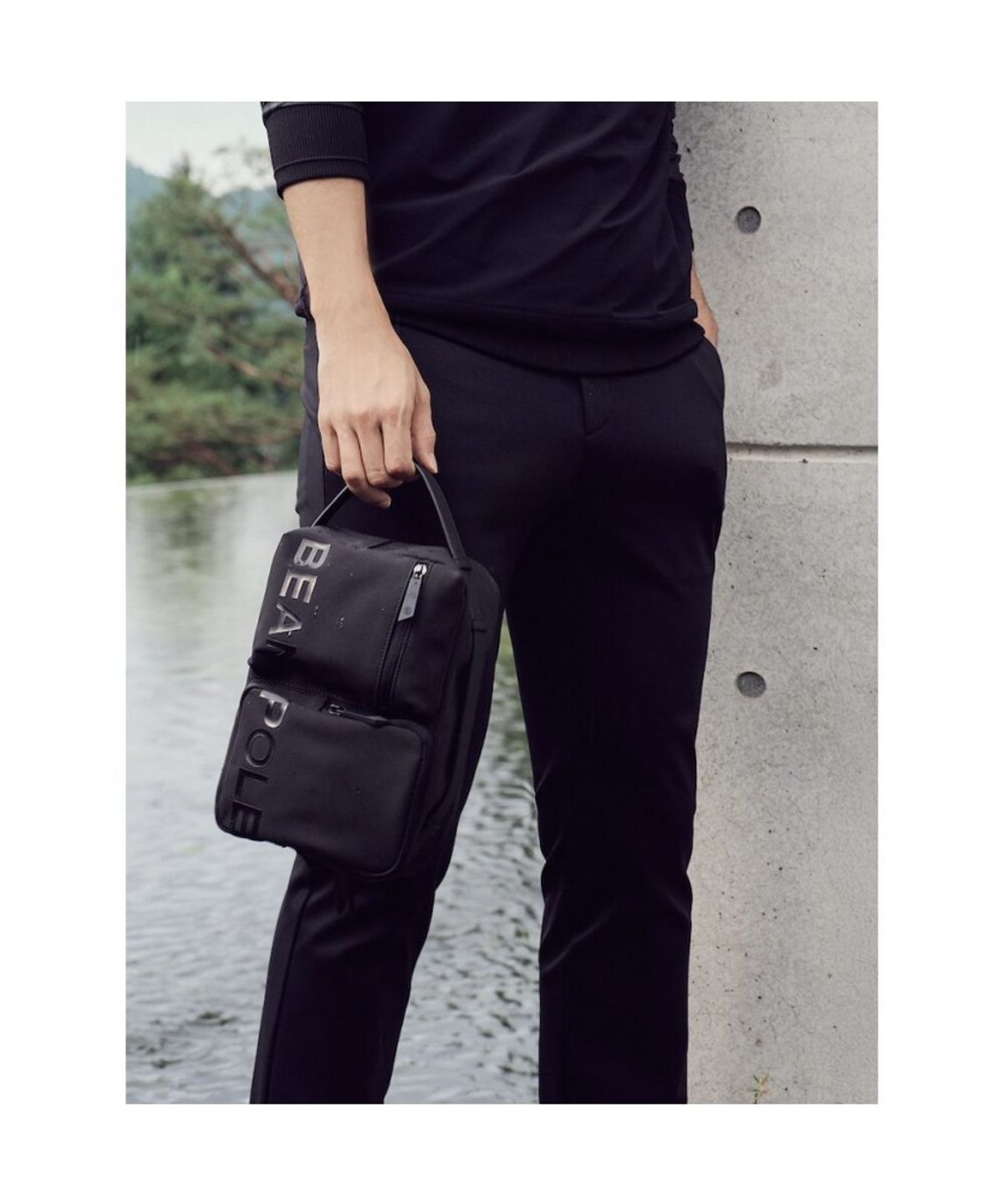 빈폴골프(BEANPOLE GOLF) 남성 스윙업 테이퍼드 팬츠 - 블랙