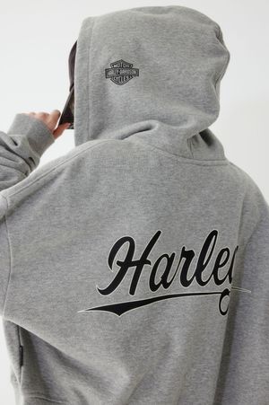 [Women] HARLEY 크롭 후드짚업_멜란지 그레이 HH25309301
