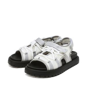 [멜로우] 화이트 스포티 플랫폼 샌들