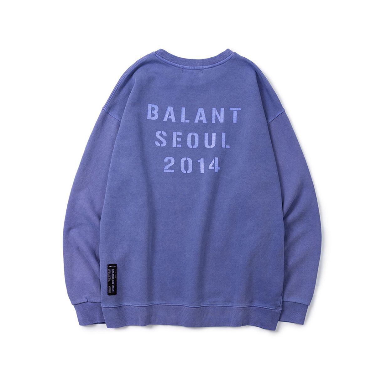 발란트(BALANT) 피그먼트 리본 베이직 스웨이트셔츠 - 퍼플