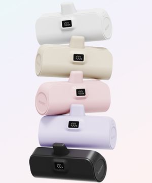 [5CORLOR] LED 잔량표시 도킹형 미니 보조배터리 C타입 8핀 5000mah 5컬러 스티커 증정