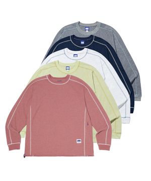 [5COLORS] 라인드 와플 롱슬리브