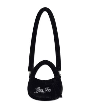 리본 퍼 크로스백 블랙 LK2504CB02BK