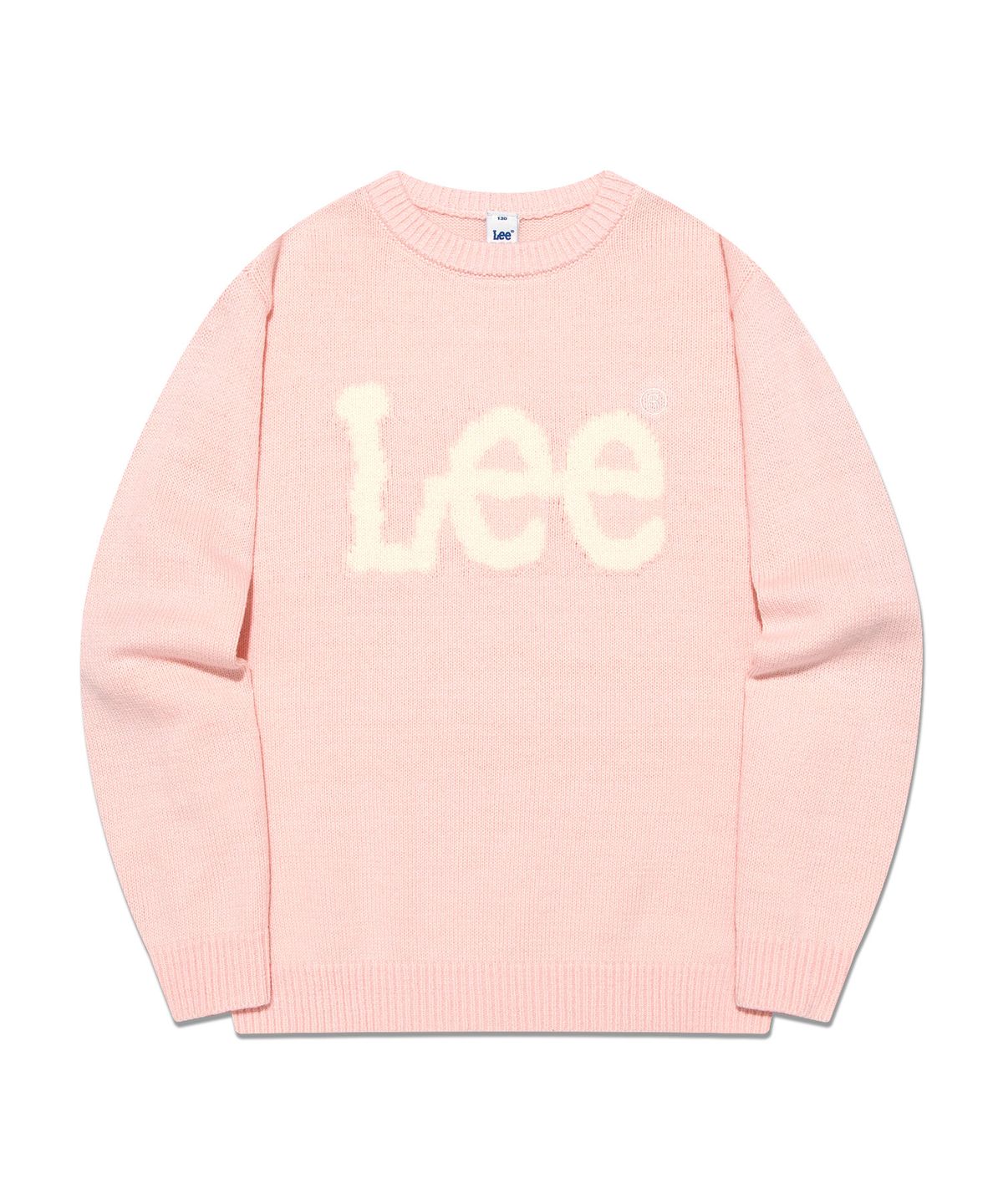 리 키즈(LEE KIDS) 스탠다드핏 빅로고 니트 풀오버 핑크 LK2504KT21PI