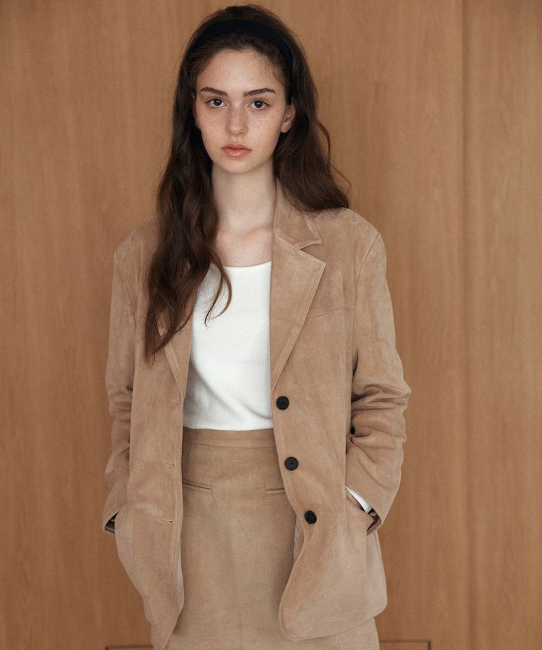 SUEDE OVER JACKET_BEIGE