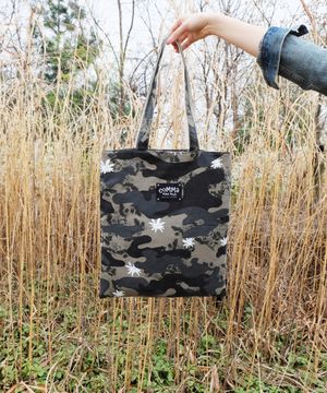 플라워 카모 에코백_카키
