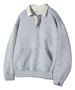 베이직 럭비 카라 맨투맨 GMT-162_그레이