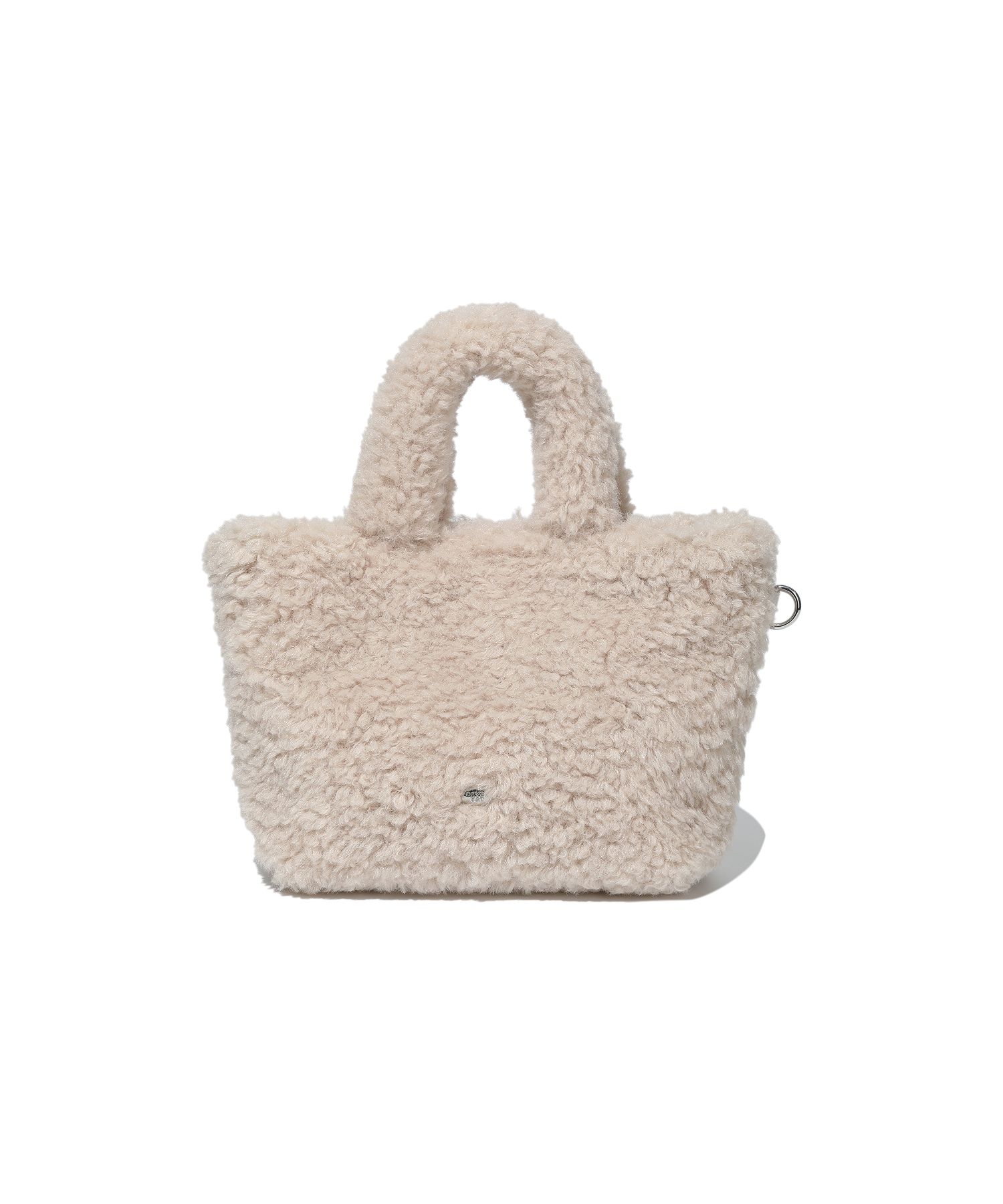 MUSINSA | COVERNAT WOMAN Clover Heart Fluffy Tote Bag Ivory