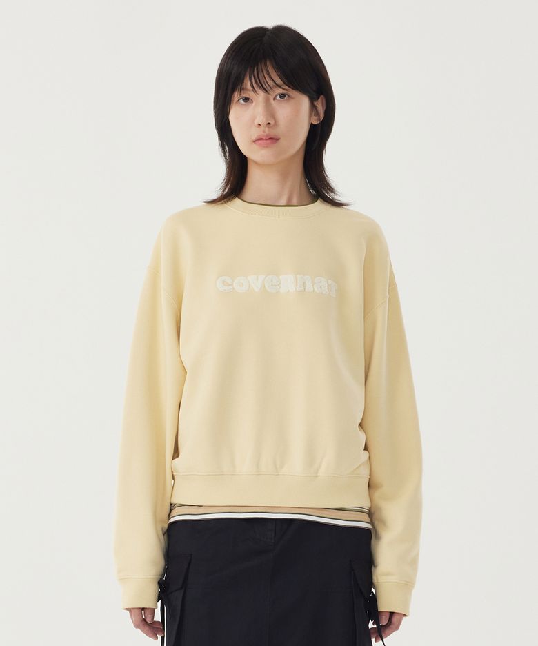 우먼 쿠퍼로고 맨투맨 Butter