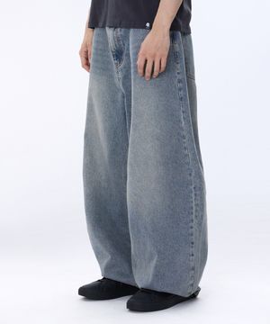 커브드 벌룬 다트 데님팬츠 GLP-648_더스트인디고
