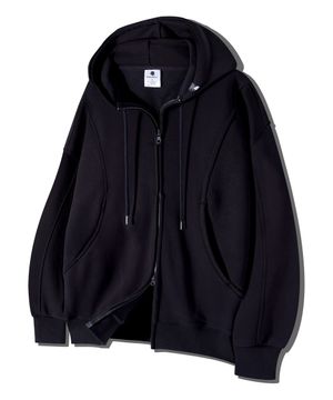 절개 스티치 2WAY 후드집업 GHZ-278_블랙