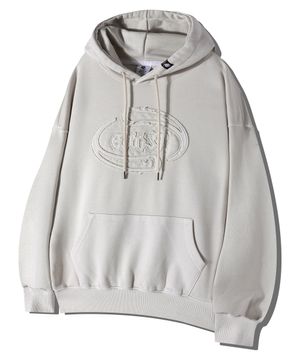 워시드 아플리케 피그먼트 후드티 GHT-484_크림